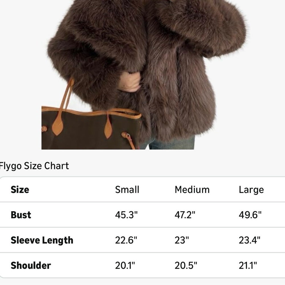 Flygo Fashion Women's Fluffy Faux Fur Coat - Picture 12 of 12